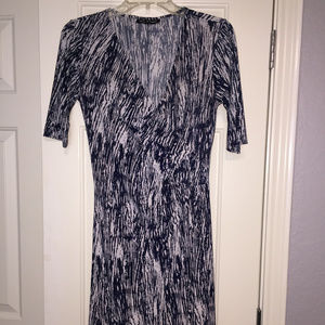 Faux Wrap Figure Flattering Dress